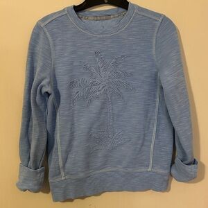 Tommy Bahama Sky Blue Retro Coastal core Crewneck Sweatshirt-XXS